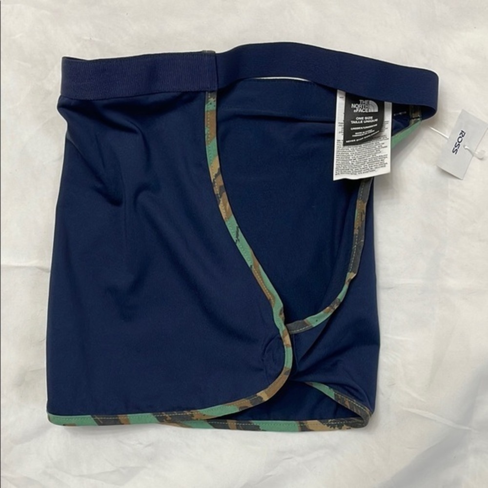 The North Face Unisex Blue & Green Face Shield Mask w/ Velcro & Snap, One Size